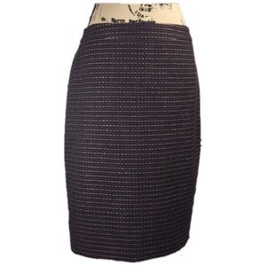 Ann Taylor Skirt A Line Knit Black Purple Gold